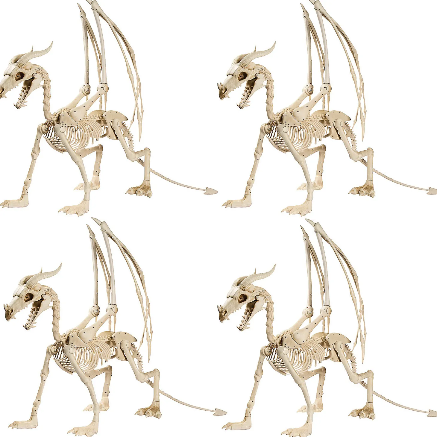 Bulk Halloween Dragon Skeletons - 4 Pc.