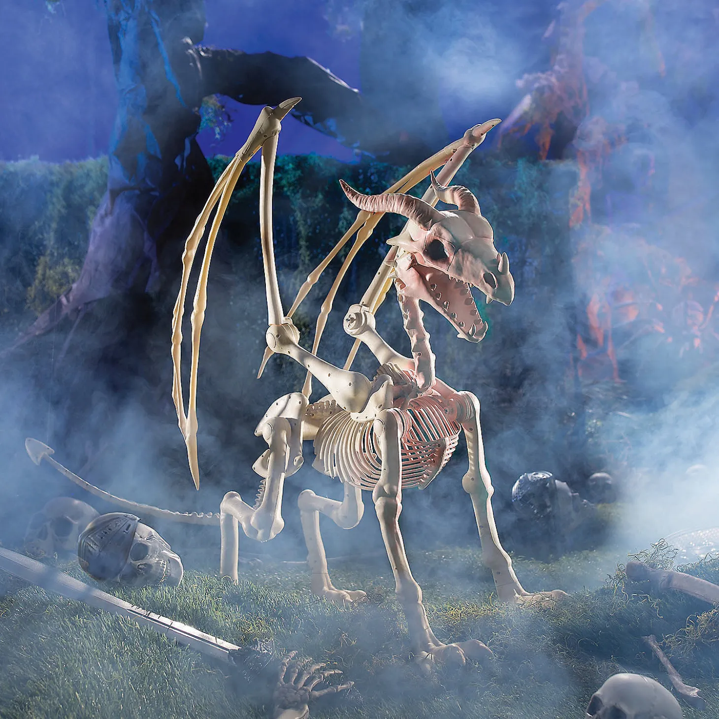 Bulk Halloween Dragon Skeletons - 4 Pc.