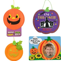 Bulk Halloween Fall-O-Ween Jesus Craft Kit Assortment - Makes 48