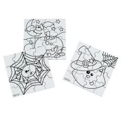 Bulk Set Of 50 Color Your Own Halloween Friends Mini Puzzles