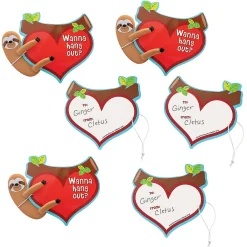 Bulk Sloth Bendable Valentine Exchanges With Card For 48