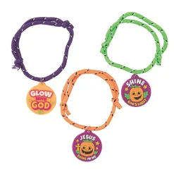 Christian Pumpkin Friendship Rope Bracelets - 24 Pc.
