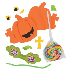 Christian Pumpkin Lollipop Craft Kit - Makes 12