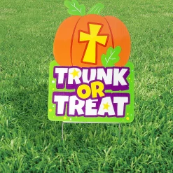 Christian Pumpkin Trunk-Or-Treat Yard Sign