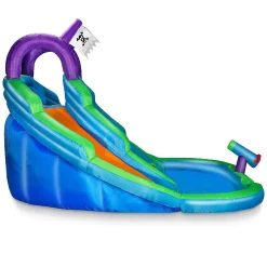 Cloud 9 Bounce House With Climbing Wall, Water Slide And Pool With Blower