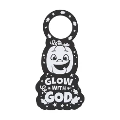 Color Your Own Fuzzy Christian Pumpkin Doorknob Hangers - 12 Pc.