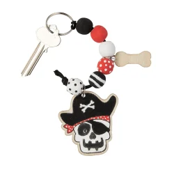 Color Your Own Spooky Pirate Wood Key Chains Craft Kit - Makes 12