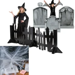 Creepy Fence Halloween Decorating Kit - 16 Pc.