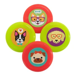 Cute Dog Party Mini Flying Discs - 12 Pc.
