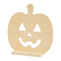 Diy Unfinished Wood Halloween Jack-O'-Lantern Stand-Ups - 12 Pc.