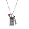 Doctor Who Stainless Steel Multi-Charm Tardis Necklace