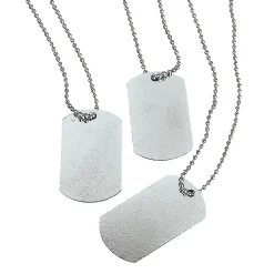 Dog Tag Necklaces - 12 Pc.