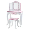 Fantasy Fields - Fashion Giraffe Prints Gisele Play Vanity Set - Pink / White