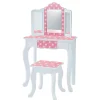 Fantasy Fields - Fashion Polka Dot Prints Gisele Play Vanity Set - Pink / White
