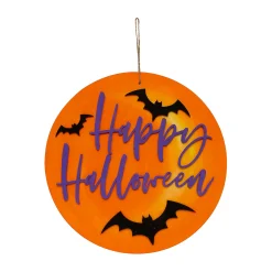 Felt Bat Happy Halloween Wood Sign Craft Kit - Makes 1