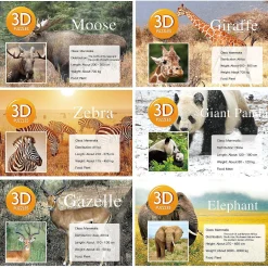 Fun Little Toys - 6 Pcs Wild Animal Building Blocks