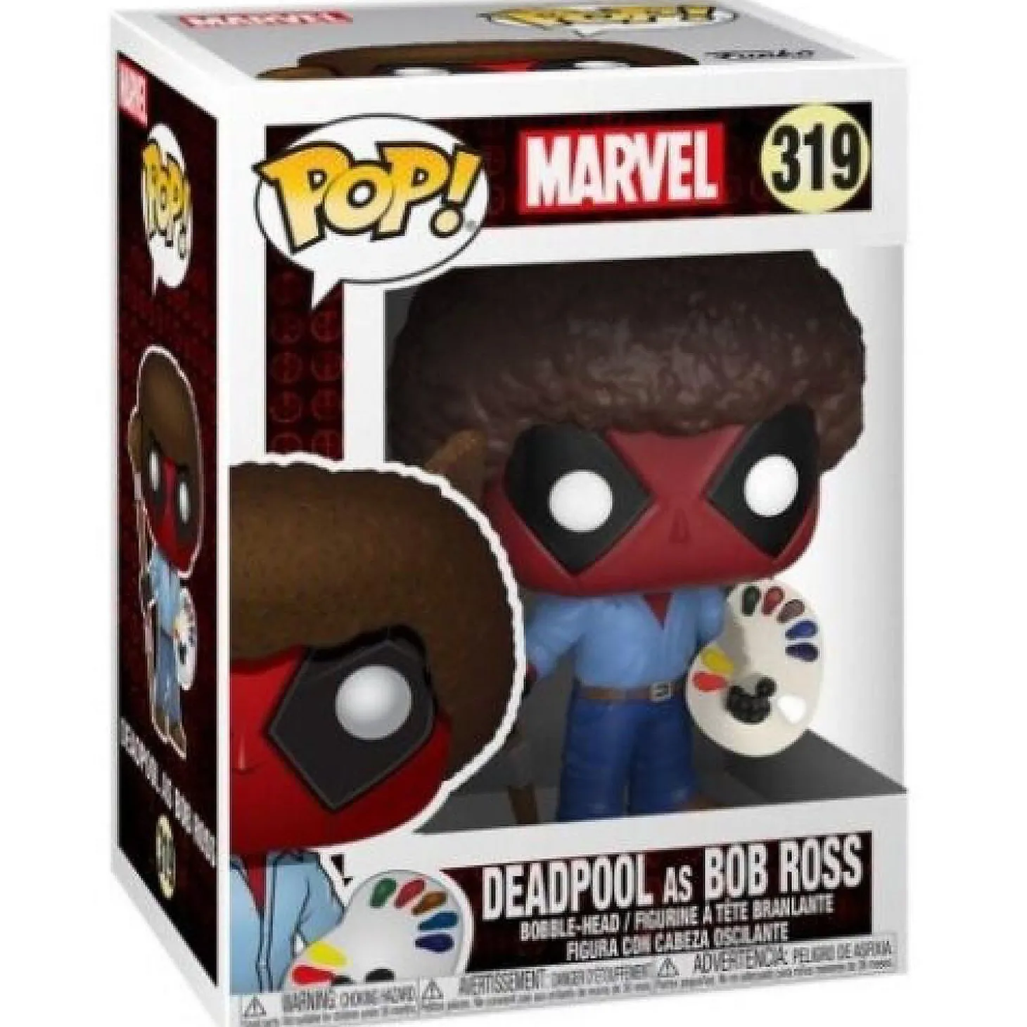 Funko Pop! Marvel: Deadpool Playtime- Bob Ross Vinyl Figure