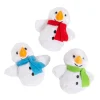 Fuzzy Stuffed Snowmen With Scarf - 12 Pc.