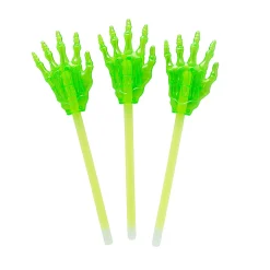 Glow Skeleton Hand Wands - 12 Pc.