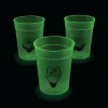 Glow-In-The-Dark Spooky Face Halloween Bpa-Free Plastic Cups - 12 Ct.