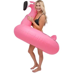 Gofloats Flamingo Party Tube Inflatable Raft, Float In Style (For Adults And Kids)
