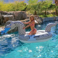 Gofloats Ice Dragon Giant Inflatable Ice Dragon Pool Float