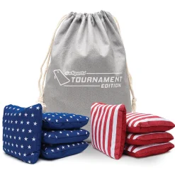 Gosports Dual Sided Cornhole Bean Bags | Slide & Stop Regulation Tournament Bean Bags Set Of 8