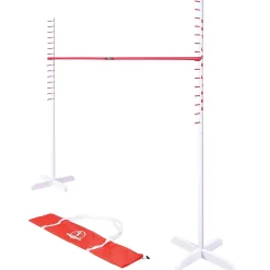 Gosports Get Low Limbo Premium Wooden Limbo Game, Sets Up In Seconds - Fun For Kids & Adults, White, Red