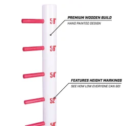 Gosports Get Low Limbo Premium Wooden Limbo Game, Sets Up In Seconds - Fun For Kids & Adults, White, Red