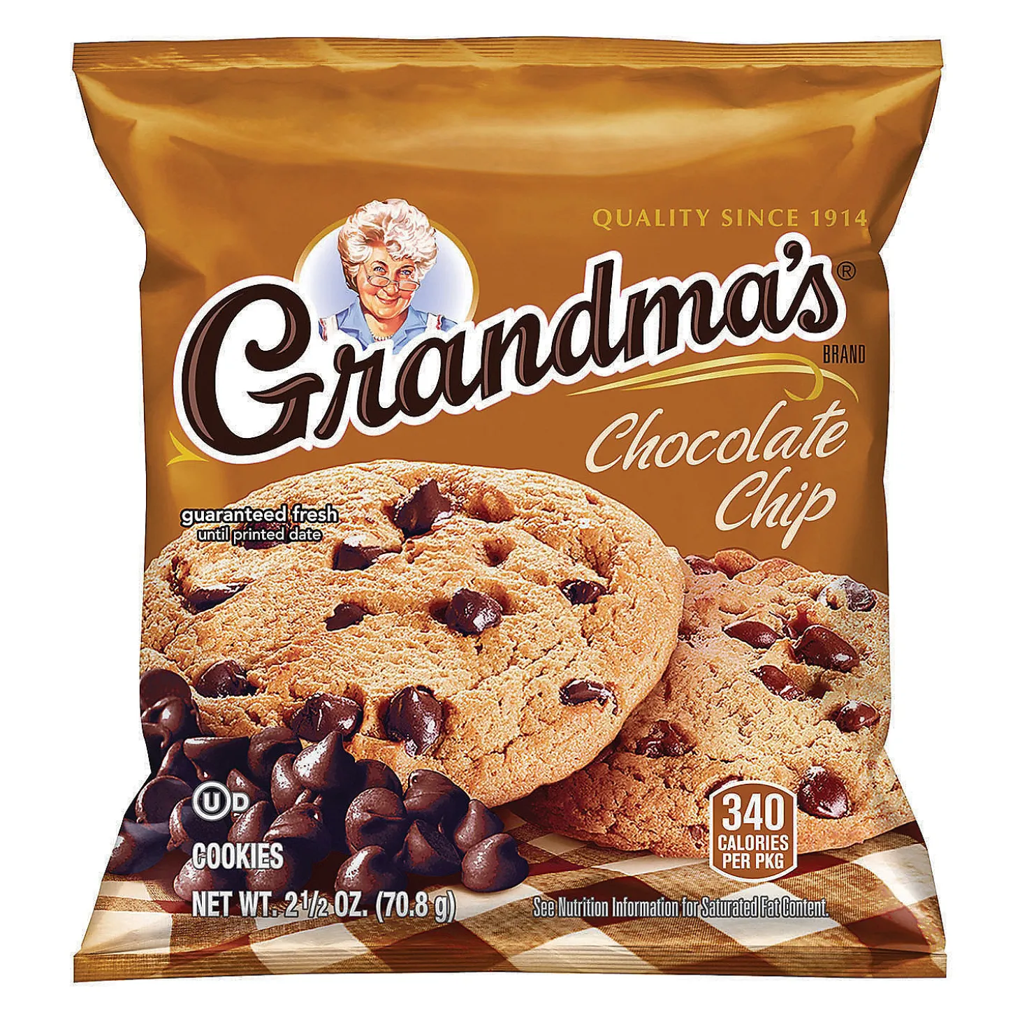 Grandma's Big Cookie Chocolate Chip, 2.5 Oz, 60 Count