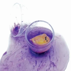 Gudetama The Lazy Egg Metallic Slime & Mini Figure Purple