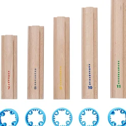 Haba Kullerbu Expansion Set - Tall Columns - 10 Piece Set For Creating Extra Tall Ball Track Layouts