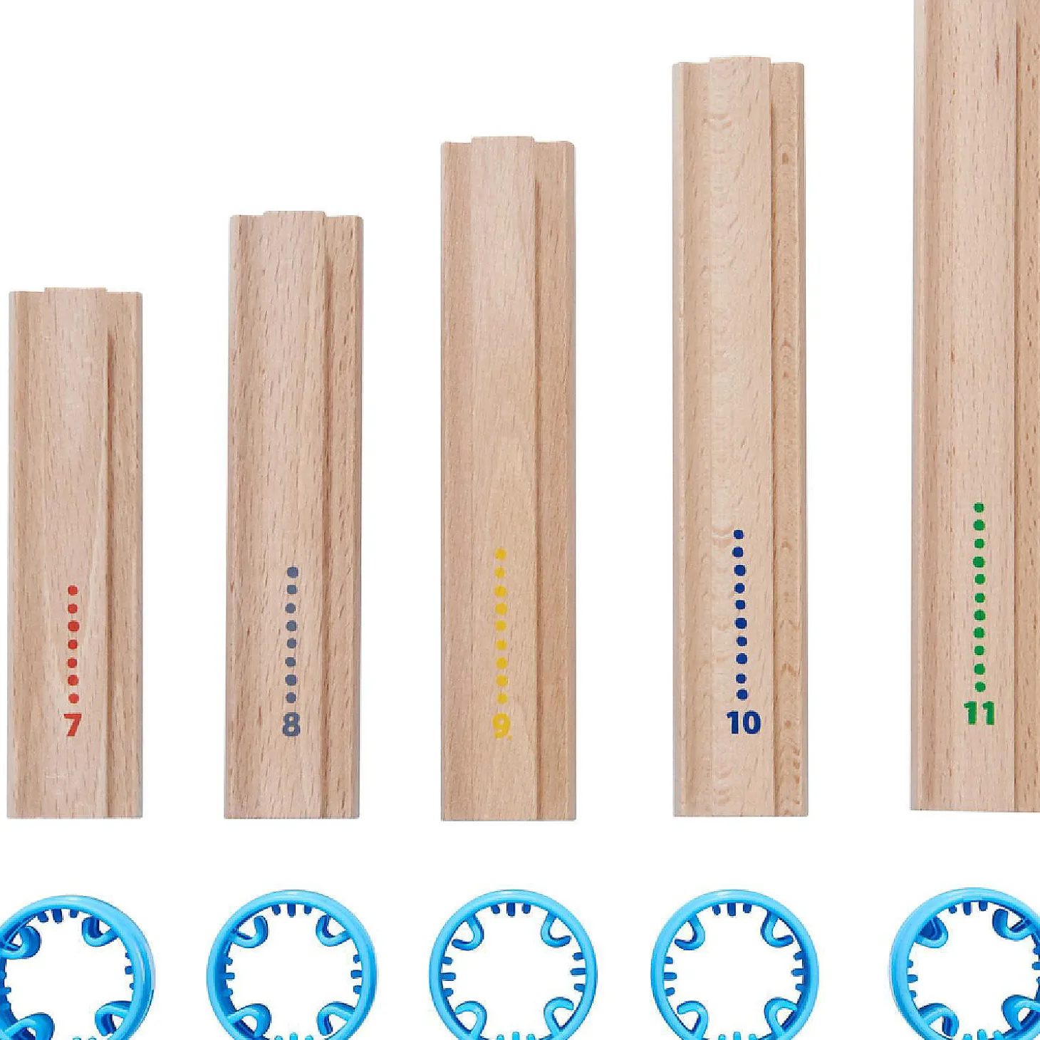 Haba Kullerbu Expansion Set - Tall Columns - 10 Piece Set For Creating Extra Tall Ball Track Layouts