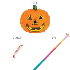 Halloween Pumpkin Pinata Kit - 208 Pc.