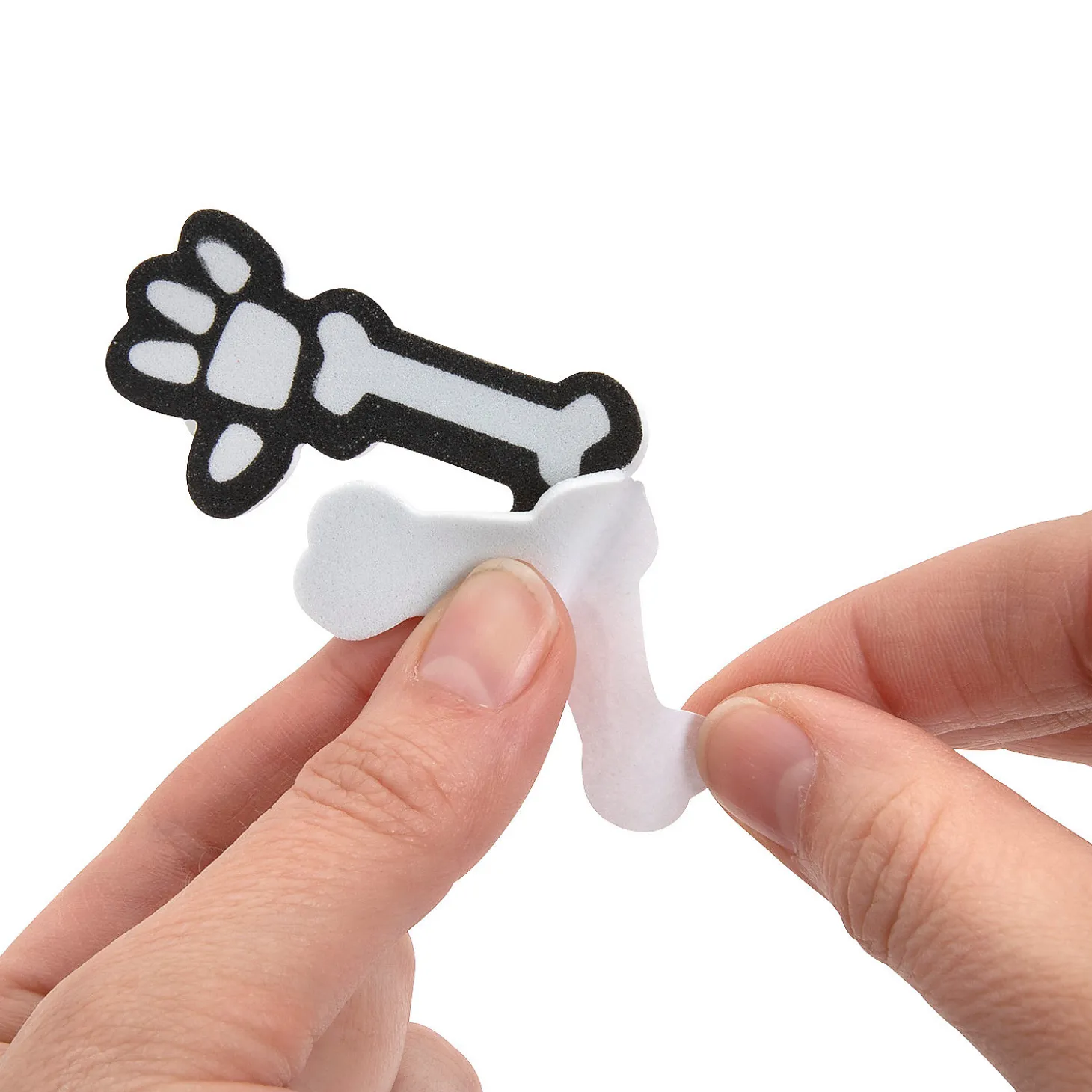 Halloween Skeleton Bones Treat Bag Craft Kit - 12 Pc.