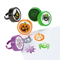 Halloween Stamper Rings - 24 Pc.