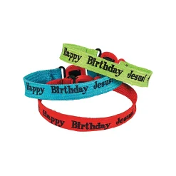 Happy Birthday Jesus! Friendship Bracelets - 12 Pc.
