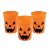 Happy Jack-O'-Lantern Orange Bpa-Free Plastic Cups - 12 Ct.