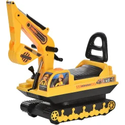 Homcom No Power Ride On Excavator Construction Truck 3Yr+ Yellow