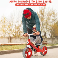 Honey Joy Toddler Balance Bike W/ Feetrests For 2-5 Yr Red