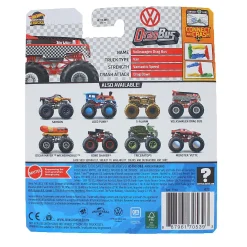 Hot Wheels Monster Trucks 1:64 Scale Dragbus Red, Includes Connect And Crash Car