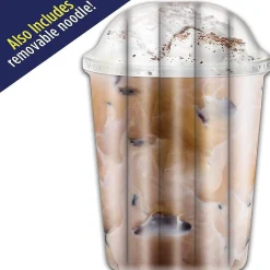 Iced Coffee Water Float & Noodle 2-In-1 Pool Blow Up Inflatable Raft Mighty Mojo