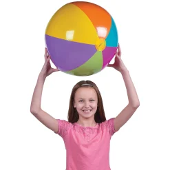 Inflatable 15" Bright Extra Large Beach Balls - 6 Pc.