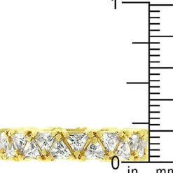 J Goodin Golden Trillion Eternity Ring Size 9