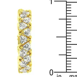 J Goodin Golden Trillion Eternity Ring Size 9
