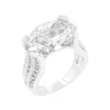 J Goodin Oval Triplet Cubic Zirconia Ring Size 6
