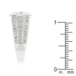 J Goodin Oval Triplet Cubic Zirconia Ring Size 6