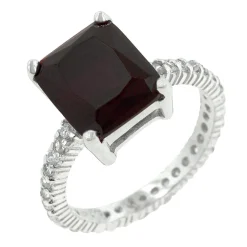 J Goodin Radiant Cut Ruby Engagement Ring Size 9