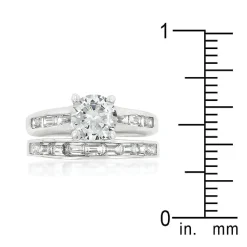 J Goodin Silvertone Stackable Ring Set Size 9