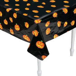 Jack-O'-Lantern Plastic Tablecloth Roll